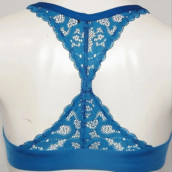 34D Paramour 235047 Abbie Front Close T-Back Bra Saxony Blue NWT - Picture 6 of 6